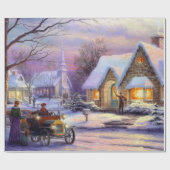 Weihnachtsdorf Geschenkpapier (Flach)