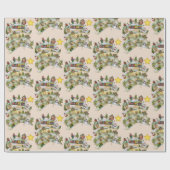 Weihnachtsdorf geschenkpapier (Flach)