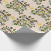Weihnachtsdorf  geschenkpapier (Ecke)
