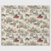 Weihnachtsdorf Geschenkpapier (Flach)