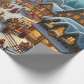 Weihnachtsdorf Geschenkpapier (Ecke)