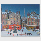 Weihnachtsdorf Geschenkpapier (Flach)