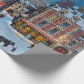Weihnachtsdorf Geschenkpapier (Ecke)