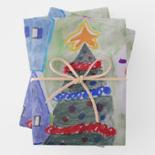 Weihnachtsdorf Geschenkpapier Set (Beispiel)