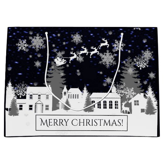 Weihnachtsdorf-Geschenktasche Große Geschenktüte (Vorderseite)