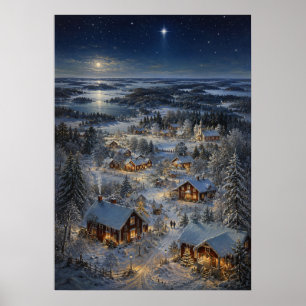 Weihnachtsdorf I - Lake District Dorf Poster