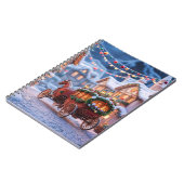 Weihnachtsdorf-Illustration Notizblock (Linke Seite)