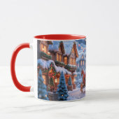 Weihnachtsdorf-Illustration Tasse (Links)