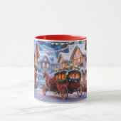 Weihnachtsdorf-Illustration Tasse (Zentrum)