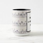 Weihnachtsdorf im Schnee färben Tasse (Zentrum)