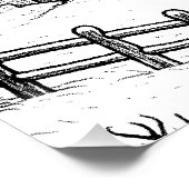 Weihnachtsdorf im Winter Poster (Ecke)