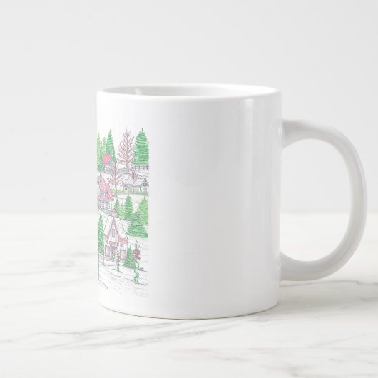 Weihnachtsdorf Jumbo Tasse (Rechts)