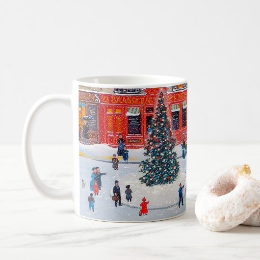 Weihnachtsdorf Kaffeetasse (Mit Donut)