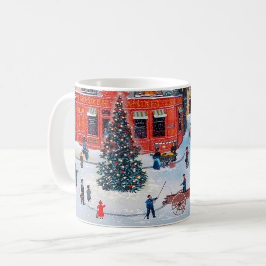 Weihnachtsdorf Kaffeetasse (Vorderseite Links)