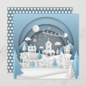 Weihnachtsdorf-Karte (Vorne/Hinten)