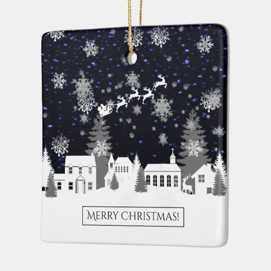 Weihnachtsdorf Keramik Ornament (Links)