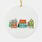 Weihnachtsdorf Keramik Ornament (Vorne)