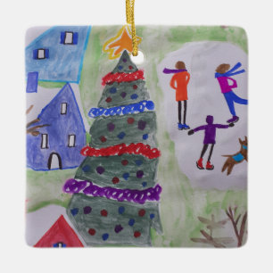 Weihnachtsdorf Keramikornament