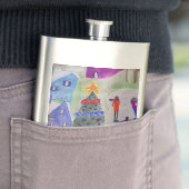 Weihnachtsdorf Klassischer Hip Flask Flachmann (Beispiel)