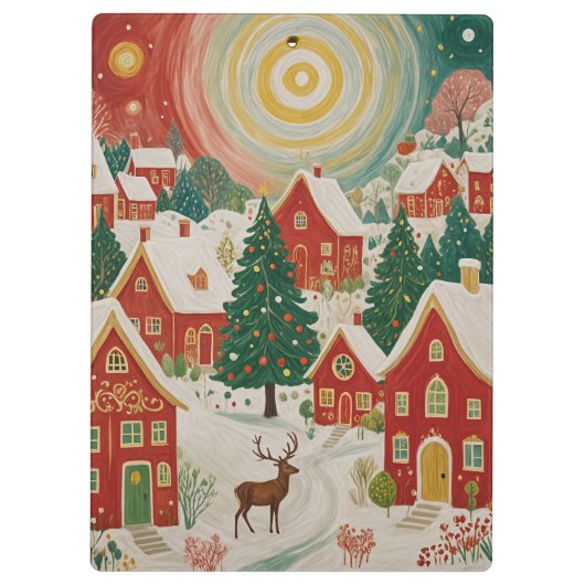 Weihnachtsdorf Klemmbrett (Rückseite)