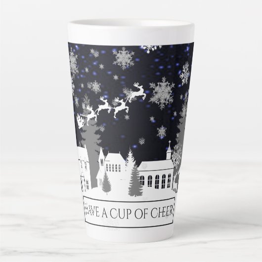 Weihnachtsdorf Latte Tasse (Vorderseite)