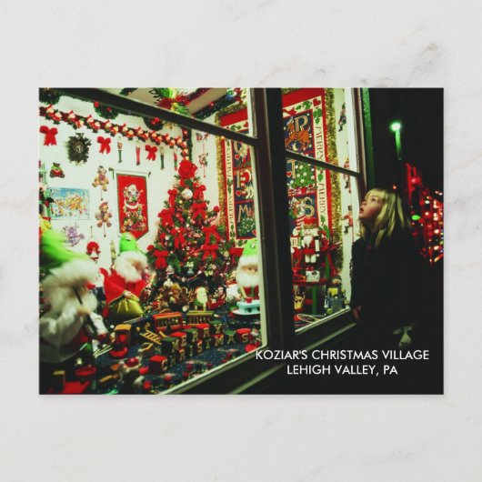 Weihnachtsdorf Lehigh Valley, PA Feiertagspostkarte (Vorderseite)