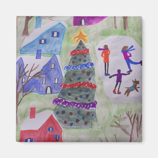 Weihnachtsdorf Magnet (Vorne)