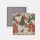 Weihnachtsdorf Magnet (Vorderseite/Rückseite)