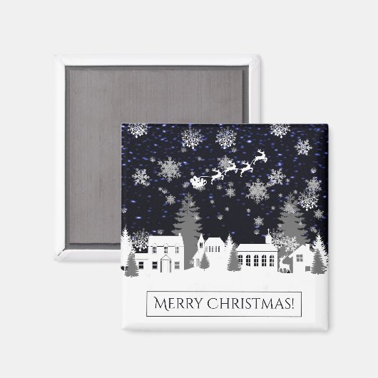 Weihnachtsdorf Magnet (Vorderseite/Rückseite)