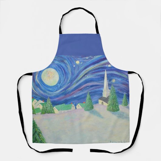 Weihnachtsdorf-Malerei Schürze (Vorderseite)