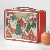 Weihnachtsdorf Metall Brotdose (Beispiel)