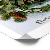 Weihnachtsdorf mit Engeln Poster (Ecke)