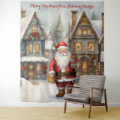 Weihnachtsdorf mit Santa Wandteppich (Beispiel)
