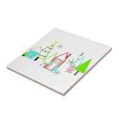 Weihnachtsdorf Mitte des Jahrhunderts modern Fliese (Seite)