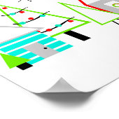 Weihnachtsdorf Mitte des Jahrhunderts modern Poster (Ecke)