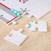 Weihnachtsdorf Mitte des Jahrhunderts modern Puzzle (Seite)