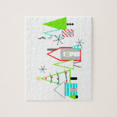 Weihnachtsdorf Mitte des Jahrhunderts modern Puzzle (Vertikal)