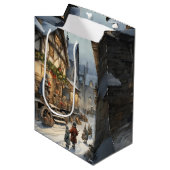 Weihnachtsdorf Mittlere Geschenktüte (Vorderseite Schrägansicht)