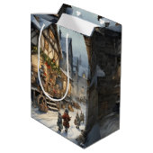 Weihnachtsdorf Mittlere Geschenktüte (Rückseite Schrägansicht)