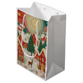 Weihnachtsdorf Mittlere Geschenktüte (Vorderseite Schrägansicht)