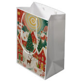 Weihnachtsdorf Mittlere Geschenktüte (Rückseite Schrägansicht)