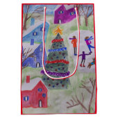 Weihnachtsdorf Mittlere Geschenktüte (Rückseite)