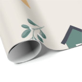 Weihnachtsdorf Niedlicher Feiertag Geschenkpapier (Rolleneckpunkt)