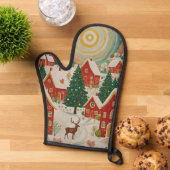 Weihnachtsdorf Ofenhandschuh (Oben unten)
