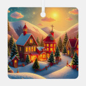 Weihnachtsdorf Ornament Aus Metall (Rückseite)
