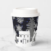 Weihnachtsdorf Papier Cup Pappbecher (Vorderseite)