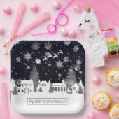 Weihnachtsdorf-Papierplatte Pappteller (Party)