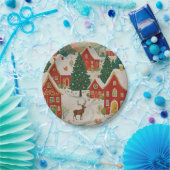 Weihnachtsdorf Pappteller (Party)