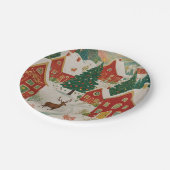 Weihnachtsdorf Pappteller (Schrägansicht)