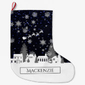 Weihnachtsdorf Personalisierter Strumpf Großer Weihnachtsstrumpf (Vorderseite)